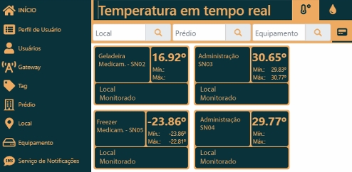 Monitoramento de Temperatura e outros